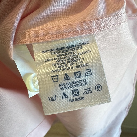 Lands End Size 8 Cotton Button Up Bundle x 3 Shirts Orange Pink Yellow - Picture 7 of 9